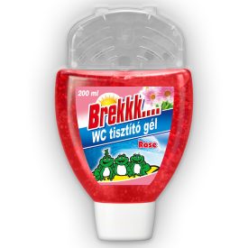 Brekkk wc tisztító gél 200ml rózsa + kosár 